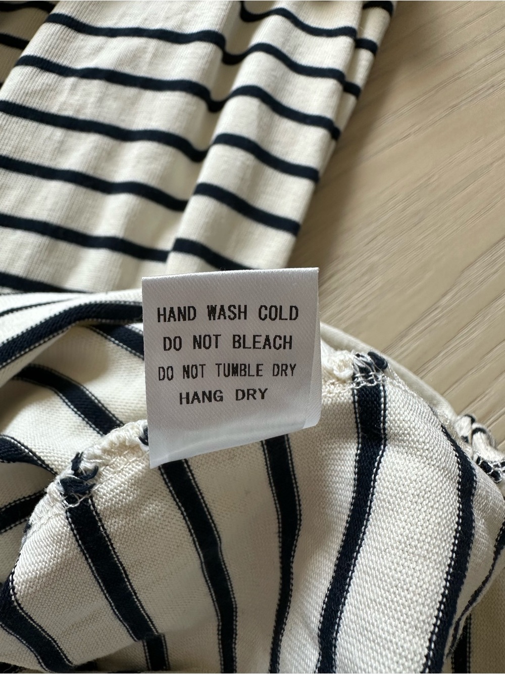 Striped Tie-Front Midi Dress in Cream and Black - Picture 9 of 9